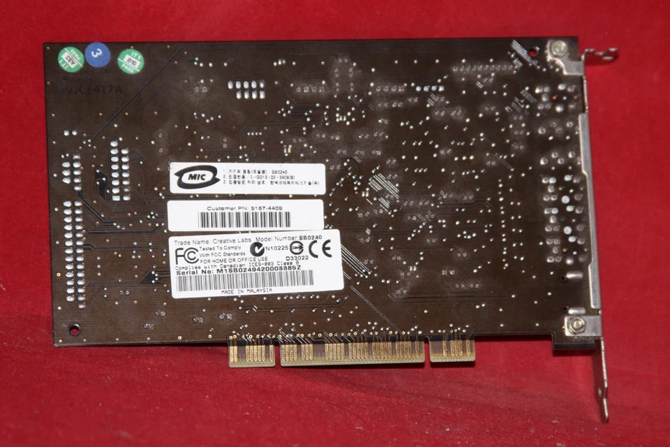 Creative SB0240, Sound Blaster Audigy2, PCI Sound Card - Image 2 of 4