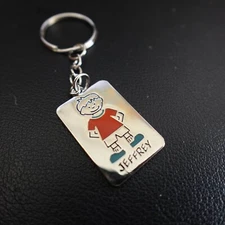 Jeffrey Personalized Keychain Zipper Pull Name Kidcore Retro Y2K Gift