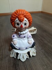 Vtg Raggedy Ann Small Ceramic Lamp 6  Tall Vintage Working