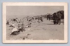 Foto antigua de playa Wollaston RPPC Quincy Massachusetts Boston Frink ~ década de 1920