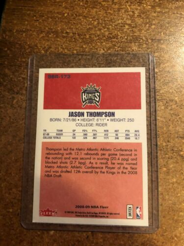 2008-09 Fleer Basketball 1986-87 Rookies # 86R173 Jason Thompson RC - Picture 2 of 8