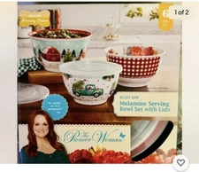 The Pioneer Woman, Special Edition, Holiday Barn,  6 Piece Melamine Bowl Set NEW