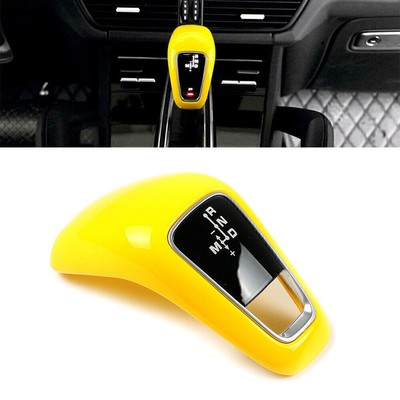 Inner Gear Shift Knob Decor Cover Trim Yellow Fit Porsche Cayenne 2018-2021 US
