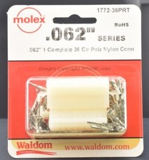 Molex Waldom 1772-36PRT 36 Circuit .062 Connectors Male Female Contacts