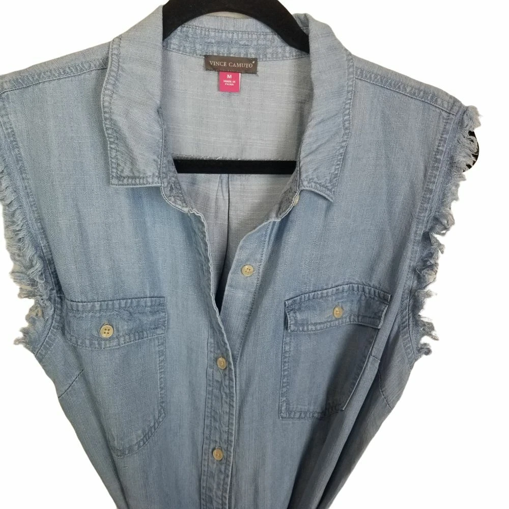 Vince camuto denim dress top