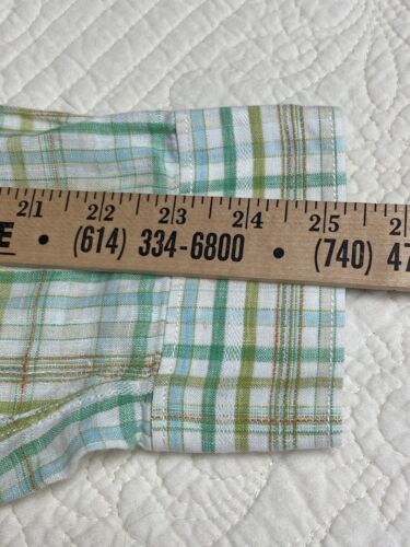 Tommy Bahama Men's LINEN Button Shirt Long Sleeve Green Plaid XXL/ 2XL - Picture 6 of 10