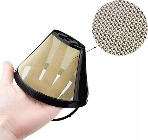 2X Stainless Steel Reusable 4# Cone Shape Permanent Coffee Filter Mesh Basket - Picture 8 of 9