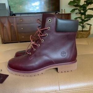 maroon timberland boots womens