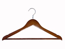 50 Pack Space Saving Wooden Clothes Hangers with Triangle Cascade Rings New