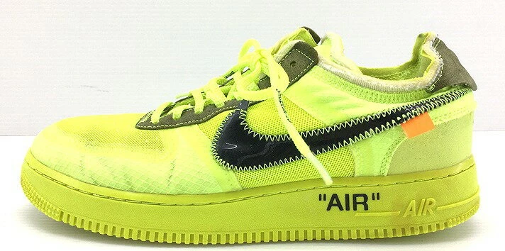 Nike Air Force 1 Low The Ten Off-White Volt AO4606-700 Size US 9 used