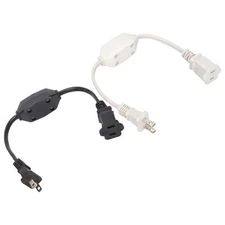 Power Extension Cord With On Off Switch AC 2 Prong Male Female Power Cable