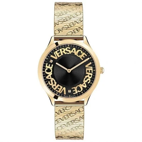 Orologio Versace Donna VE2O00522 Logo Halo Nero Quadrante 38mm Bracciale Tono Oro