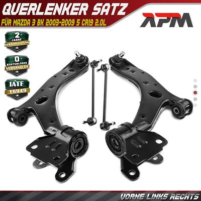 2x Querlenker + 2x Koppelstange Vorne Links Rechts für Mazda 3 BL ab 2008-2014