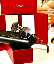 Occhiali da sole Cartier Decor C montatura legno Giverny occhiali bubinga leg...