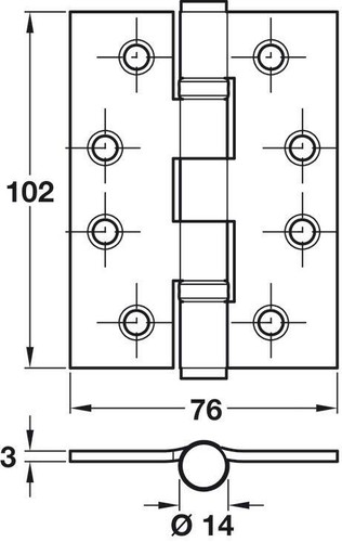 4 Inch Brass Hinges Stainless Steel Heavy Duty Electro Brass fixings Included - Picture 10 of 11
