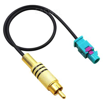 Male Fakra to RCA Car Antenna Adapter Cable for AUDI RNS-E (DVD NAVIGATION)