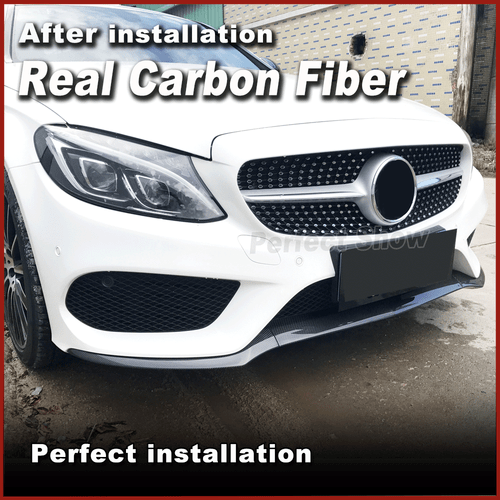 Alerón delantero de carbono para Mercedes W205 Sport C205 C250 C43 AMG 15-17 - Imagen 2 de 11