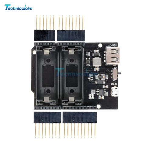 16340 Battery Shield ESP8266 ESP32 Power Supply Module Power Bank Arduino UNO R3 - Bild 3 von 12