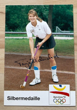 Tanja Dickenscheid original signierte Autogrammkarte Ak Hockey 2. OS 1992
