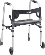 Drive Medical Foldable Walker With Built In Seat Black . NJ Pick Up ONLY.