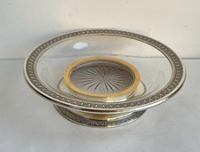 Ancienne coupe en cristal Baccarat cerclé d’argent massif sterling silver XIXème