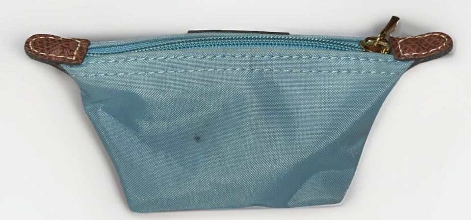 Longchamp Le Pliage Nylon Coin Purse Pouch Light Blue - Image 2 of 4