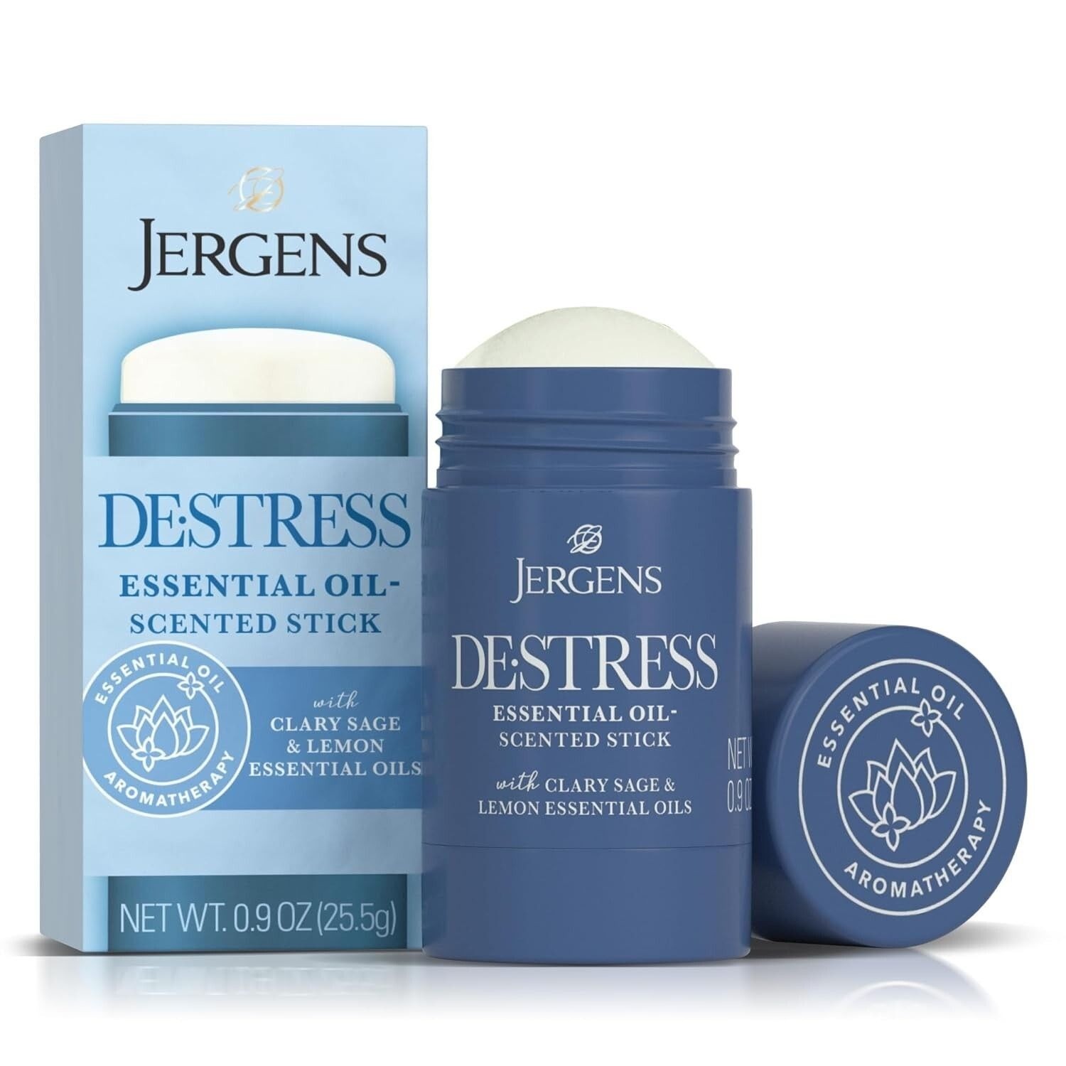 2 Jergens Destress Essential Oil-Scented Stick Clary Sage & Lemon 0.9 Oz Each thumbnail 2