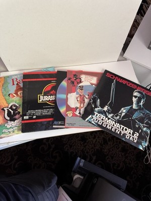 Vintage LaserDisc Movie Lot   Jurassic Park, Terminator 2, Disney Bambi & More