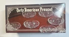 6 Vtg Anchor Hocking Early American Prescut Coasters  3 3/4" New in Box