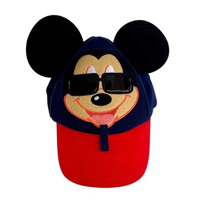 Disney Parks Mickey Mouse Sunglasses 3D Ears Toddler Hat Navy Red
