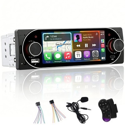 5'' Autoradio Wireless Apple Carplay Android Auto 1 DIN Touch Screen Bluetooth