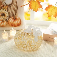 Modern Glass pumpkin perfect for fall harvest and also good as daily home decor