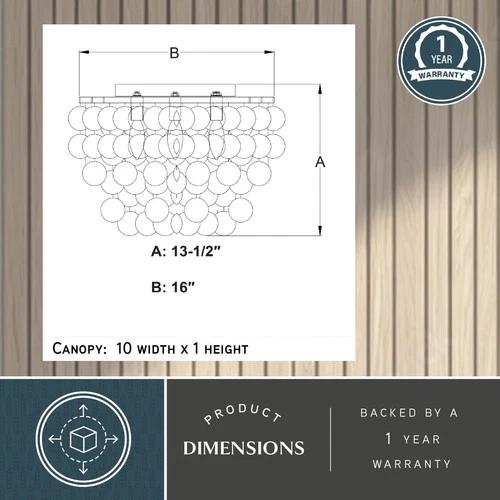 Vaxcel Lighting C0285 Elsa 3 Light 16"W Flush Mount Capiz Shells - Brass - Picture 8 of 12