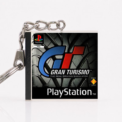 Gran Turismo PS1 Miniature Game Case Keychain Gift