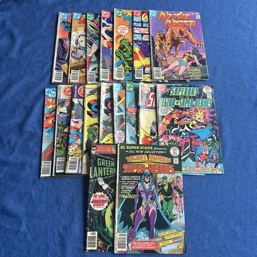 Lot Of 18 VTG DC COMICS Wonder Woman Superman/boy Others Inv#110
