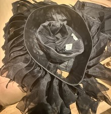 CHRISTIAN DIOR BY JOHN GALLIANO RUNWAY RARE RUFFLE TOP BLACK DRESS 