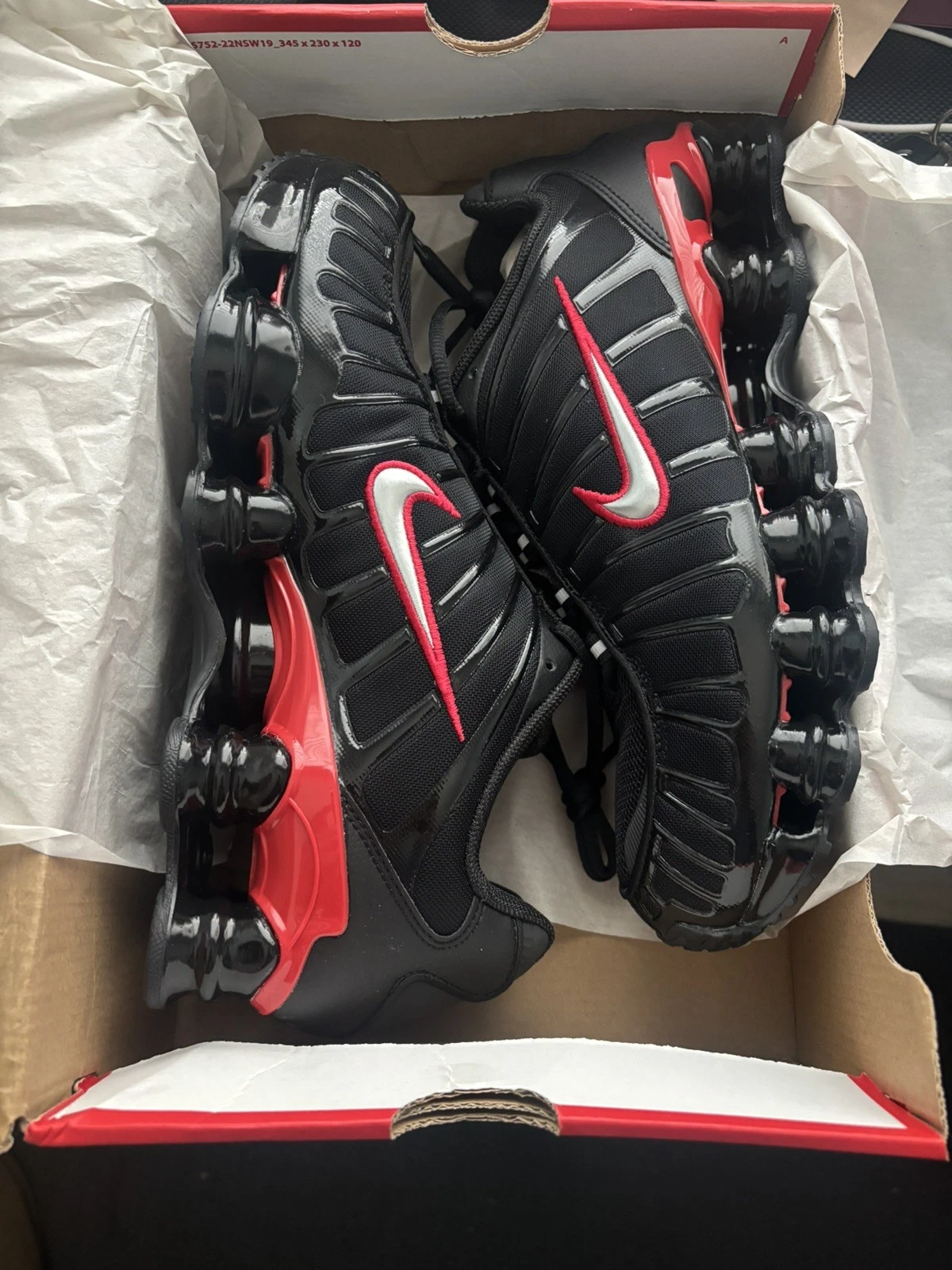 Nike Shox TL Men's Black metallic silver SIZE 11