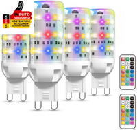 4Er-Pack G9 LED Dimmbar Farbwechsel GlüHbirne, 2W G9 LED Warmweiß Dimmbar, 12 Fa