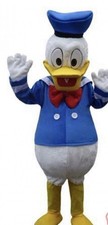 Donald Duck Mascot Costume Padded Blue White Yellow Red Full Body Suit