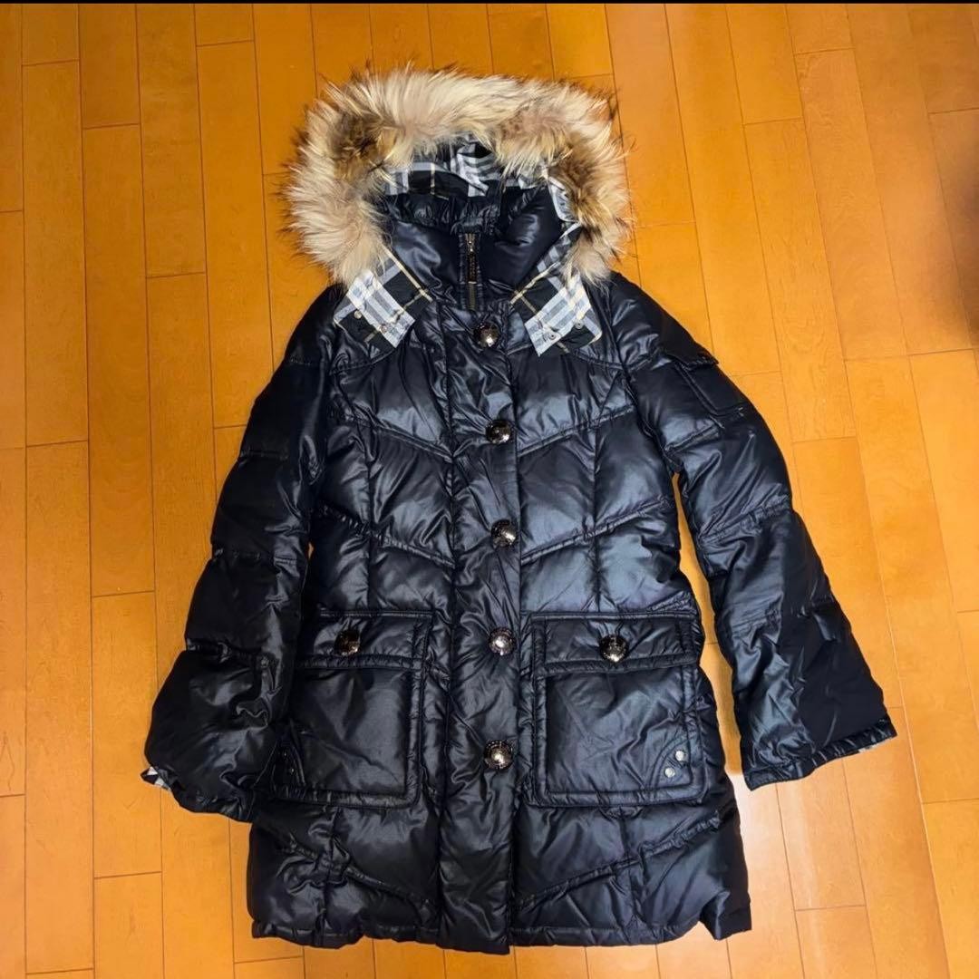 BURBERRY BLUE LABEL Down Jacket Removable Raccoon Fur… - Gem