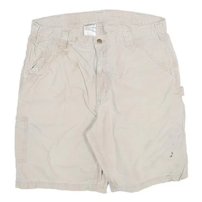 CARHARTT Hommes Short Beige Décontracté Coton Mélange 2XL W36 Durable Travail - Photo 1/4