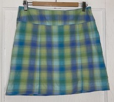 White Stag Vintage Pastel Plaid Stretch Skort Size 10 Preppy
