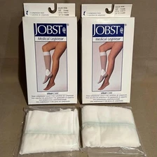 2 Boxes NEW Jobst Compression Liners Knee Highs WHITE Size X-Large XL 114458