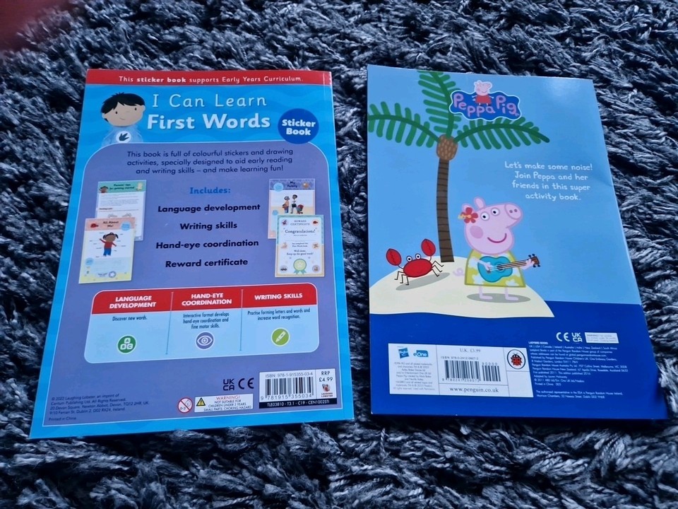 Children's Activity Books-I Can Learn First Words & Peppa Pig - Let's ...