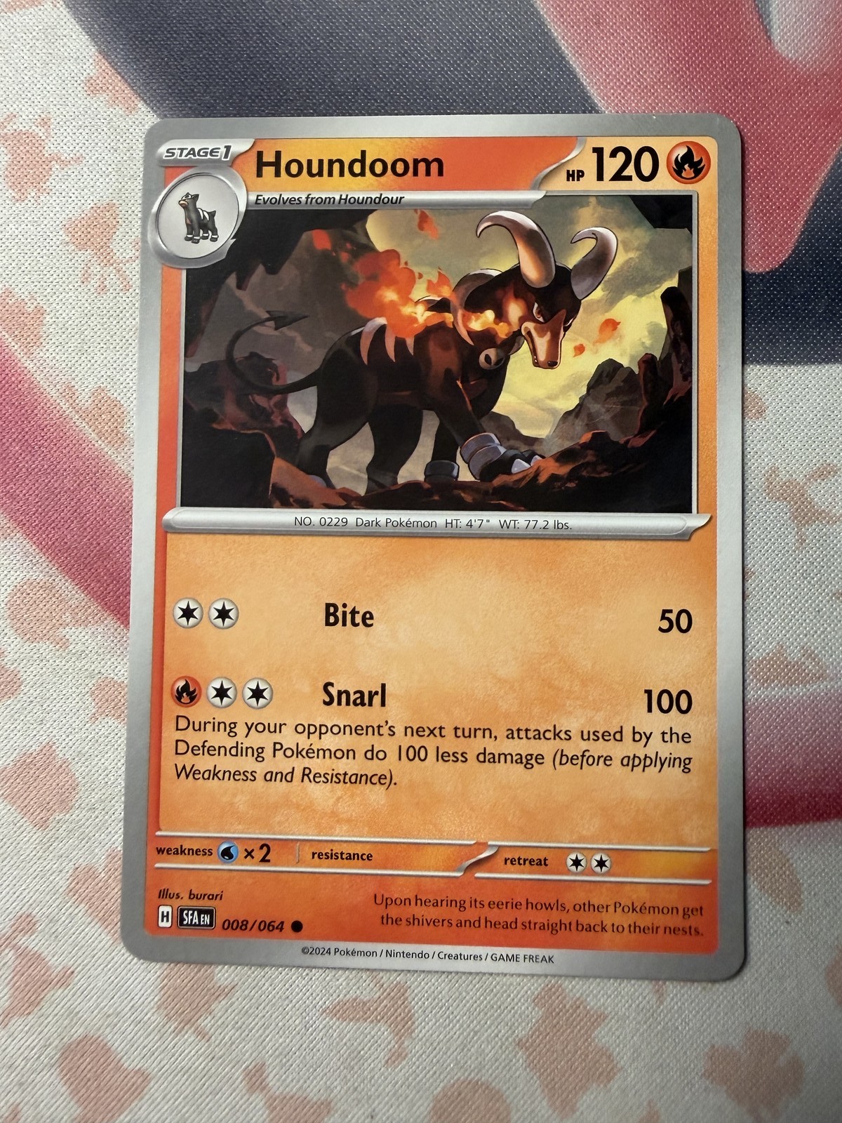 Houndoom - Common SV: Shrouded Fable 008/064 NM English