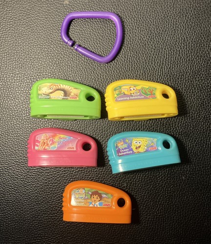 Fisher Price Smart Cycle Game Cartridges SpongeBob, Barbie, Diego —5 Games