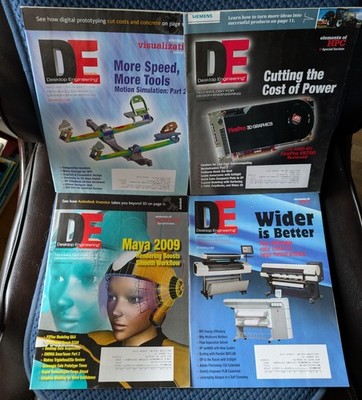 DE DESKTOP ENGINEERING Magazine lot of 4 Issues 2009