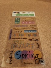 Sticko/Phrase Cafe Fresh Bouquet/Springtime Stickers for scrapbooking/crafts