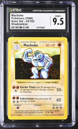 Machoke (Shadowless) graded CGC 9.5 for sale on eBay