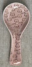 10 Strawberry Street Pink & Gold Hello Kitty Cat Spoon Rest 10”